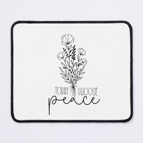 Item preview, Today Choose Peace - Motivational Quote Drawing Floral designed and sold by CaratCo.