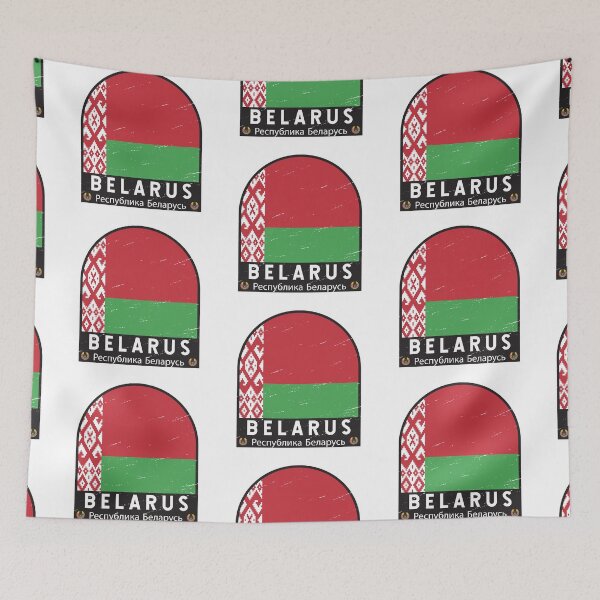 Item preview, Belarus Flag Emblem Distressed Vintage designed and sold by KrisSidDesigns.