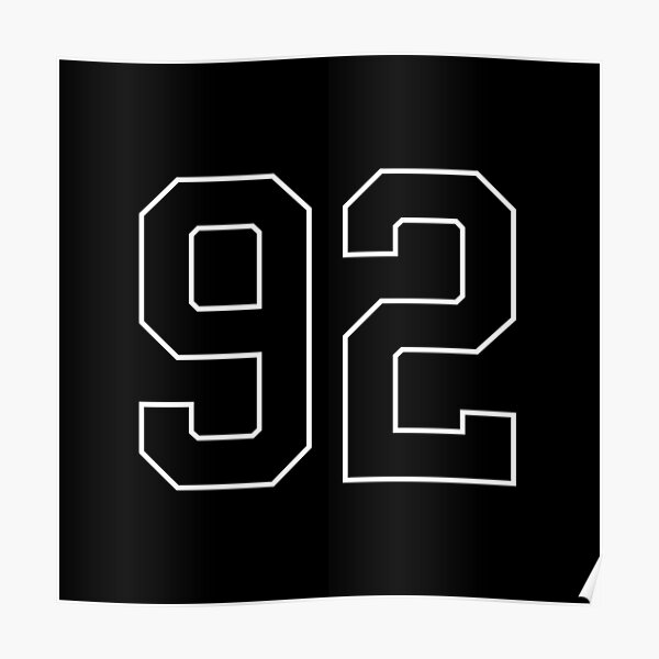 87 American Football Classic Vintage Sport Jersey Number in black number on  white background for american football, baseball or basketball Poster for  Sale by Marcin Adrian