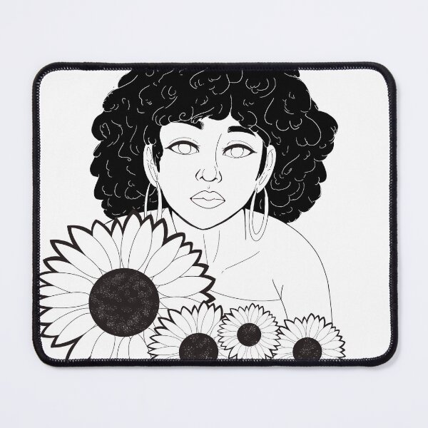 Item preview, Sunflower b/w designed and sold by CosmicStormsss.