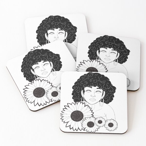 Item preview, Sunflower b/w designed and sold by CosmicStormsss.