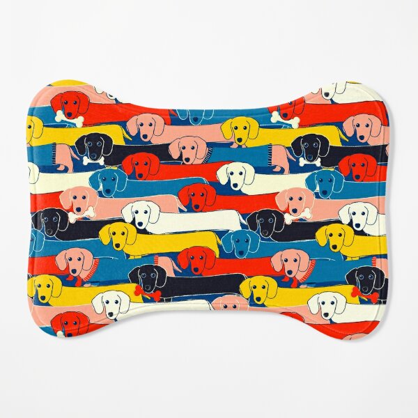 COLORED CUTE DOGS PATTERN 2 Dog Mat