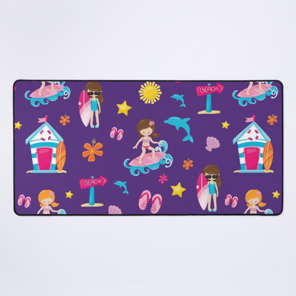 Item preview, Kawaii Surfer girl Pattern designed and sold by TamGustam.