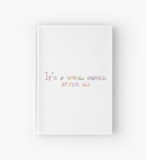 It's a small world after all Quote Inspired Silhouette Hardcover Journal