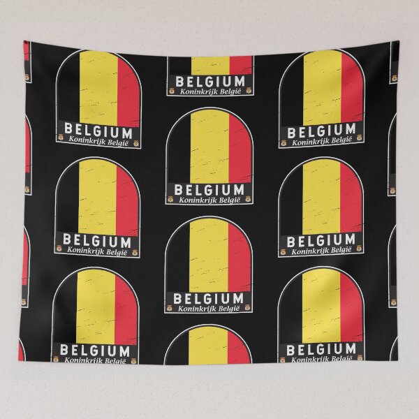 Item preview, Belgium Flag Emblem Distressed Vintage designed and sold by KrisSidDesigns.