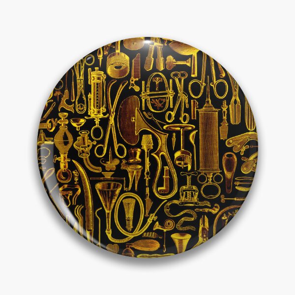 Item preview, Medical Condition Vintage Surgical Instruments Pattern GOLD designed and sold by GrandeDuc.
