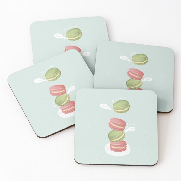 Item preview, Yummy and Sweet Pink and Green Macarons designed and sold by chillaxcats.