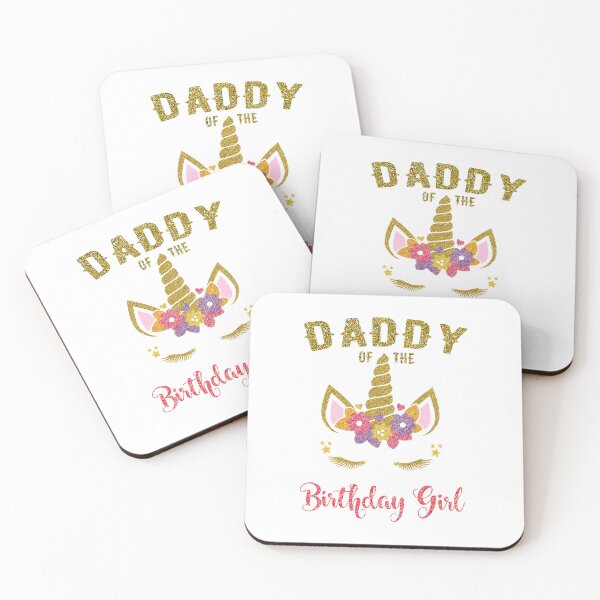 Item preview, Daddy Of The Birthday Girl Unicorn Matching designed and sold by PameGraha.
