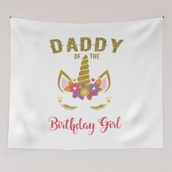 Item preview, Daddy Of The Birthday Girl Unicorn Matching designed and sold by PameGraha.