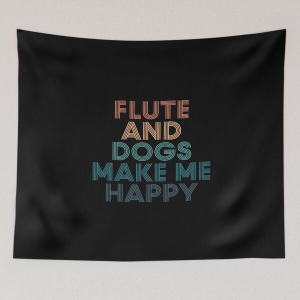 Item preview, Flute And Dogs Make Me Happy- Gift for Flute & Dogs Fans designed and sold by kindxinn.