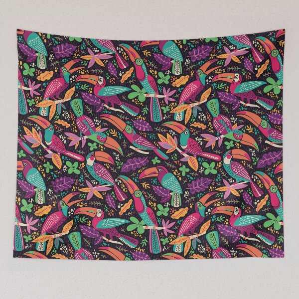 Item preview, Tropical Toucan Colorful Pattern designed and sold by Yuliia Bahniuk.