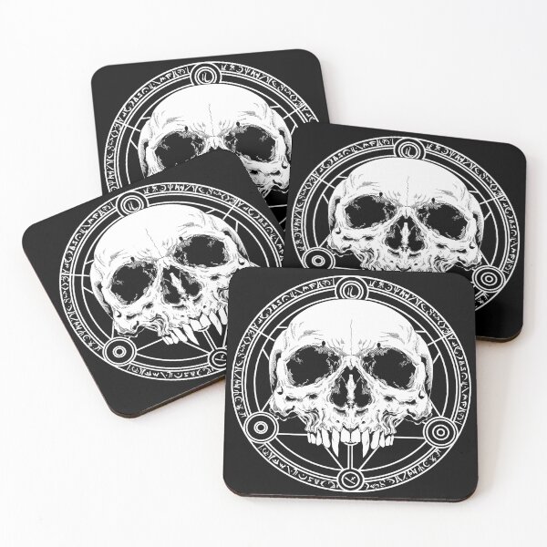 Aperçu de l'œuvre Runic Ritual Circle Skull Design, Occulte, Sorcellerie, Métal, Paganisme, Rituel Magique créée et vendue par Proverbial Wisdom Design.