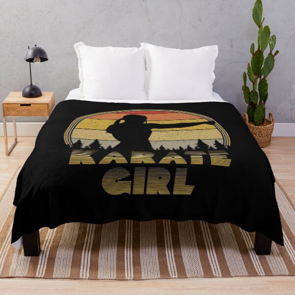 Item preview, Karate Girl Retro Vintage Sunset Distressed designed and sold by joseartgel.
