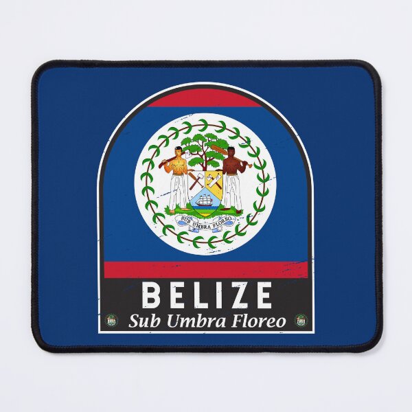 Item preview, Belize Flag Emblem Distressed Vintage designed and sold by KrisSidDesigns.