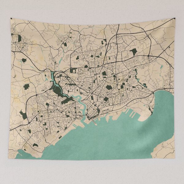 Item preview, Brest City Map of Brittany, France - Vintage designed and sold by deMAP.