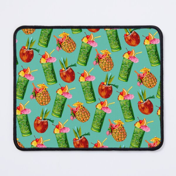 Item preview, Tiki Cocktail Pattern - Teal designed and sold by Kelly  Gilleran.