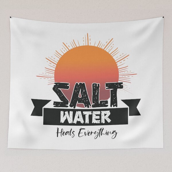 Item preview, Salt Water Heals Everything - summer vacation 2022 gift & summer gift ideas designed and sold by Desibeau.