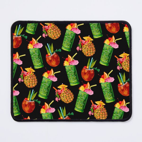 Item preview, Tiki Cocktail Pattern - Black designed and sold by Kelly  Gilleran.