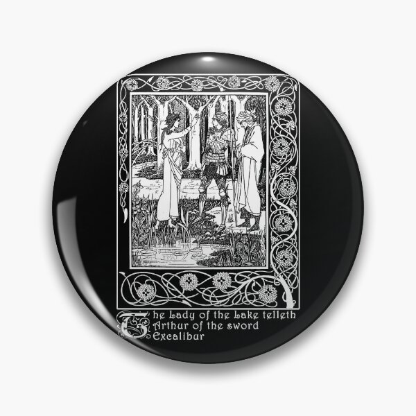 Item preview, Lady of the Lake, Excalibur, Arthurian Gift, Myths and Legends, King Arthur Vintage Illustration designed and sold by Proverbial Wisdom Design.