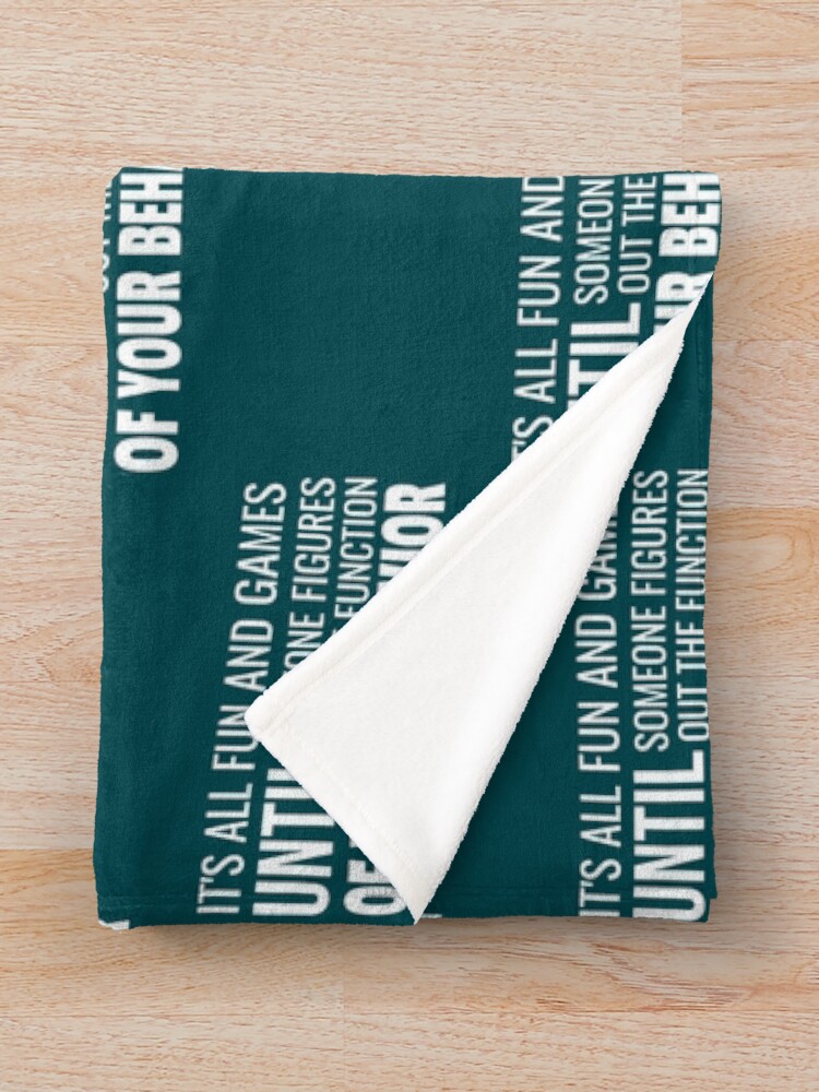 Thumbnail 3 of 6, Throw Blanket, Behavior Function Joke   designed and sold by ClubWildStore.