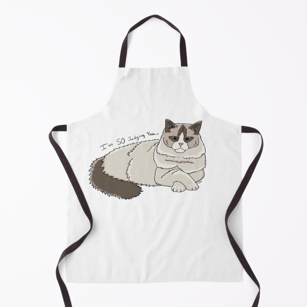 Item preview, Judgmental Ragdoll Cat - Judegy Kitty - white background designed and sold by EcoElsa.