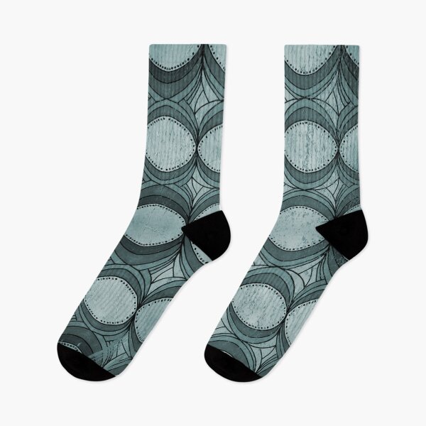 Item preview, Geometrical Pattern in Shades of Blue/gray - Worn Look designed and sold by ckylin.