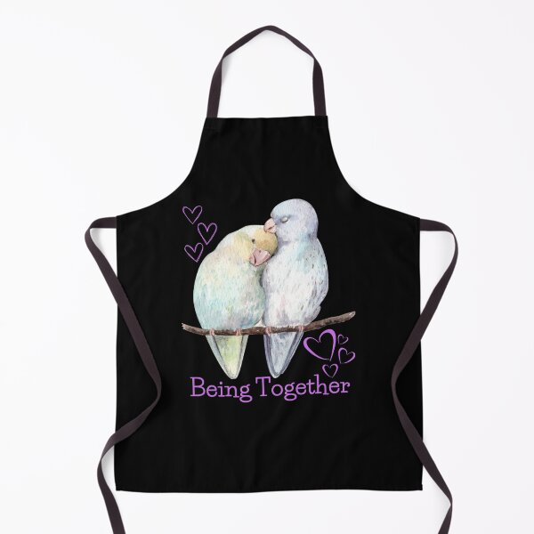 Item preview, Being Together Sweet Parakeets Snuggling With Hearts Design designed and sold by EarthArtDesigns.