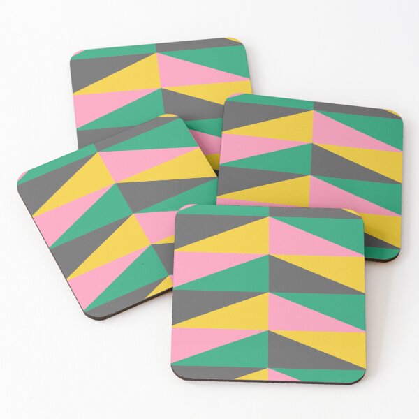 Item preview, Triangles in Pink Green and Yellow designed and sold by JuneJournal.