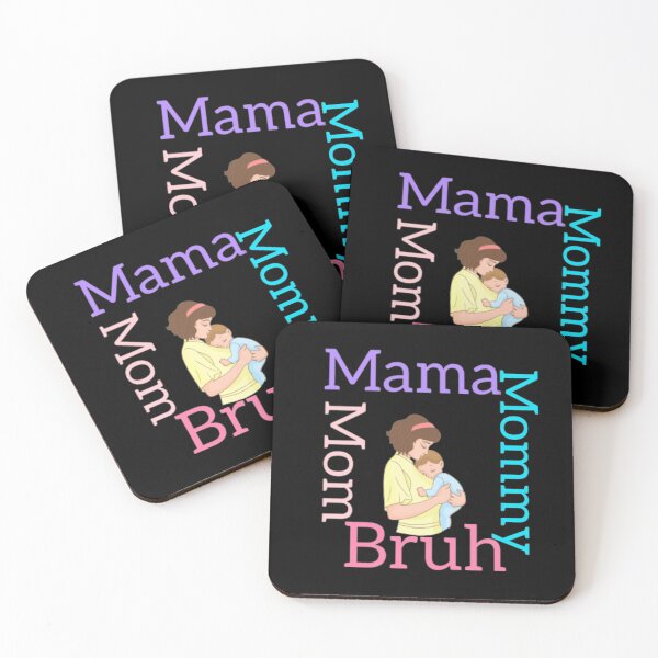 Item preview, Funny Mama Mommy Mom Bruh Mommy And Me Mom Matching Gift Mother's Day Letter Print I Went from Mama to Mommy to Mom to Bruh designed and sold by HMMarketART.