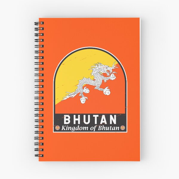 Item preview, Bhutan Flag Emblem Distressed Vintage designed and sold by KrisSidDesigns.