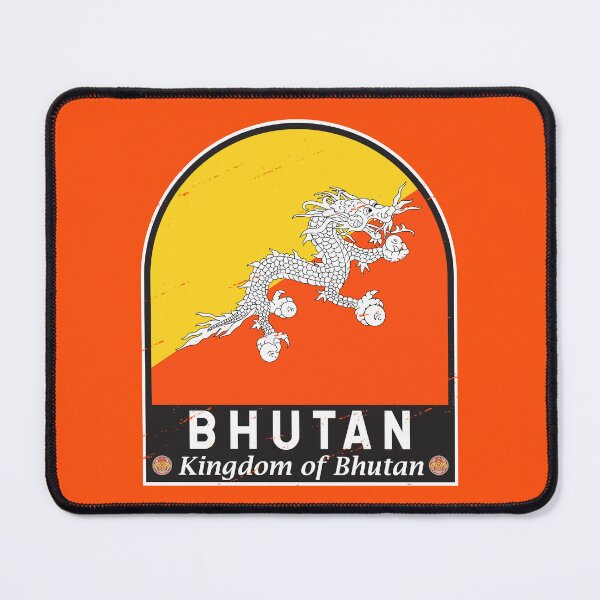 Item preview, Bhutan Flag Emblem Distressed Vintage designed and sold by KrisSidDesigns.