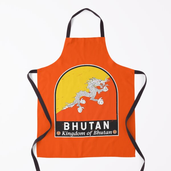 Item preview, Bhutan Flag Emblem Distressed Vintage designed and sold by KrisSidDesigns.
