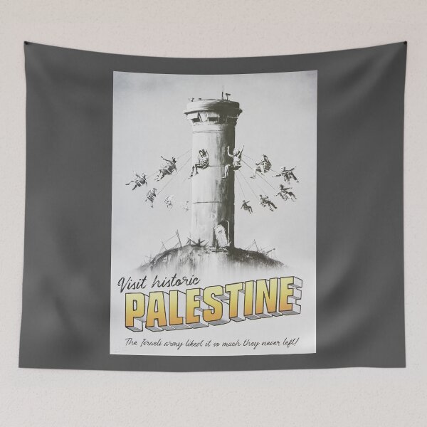 Item preview, Visit Historic Palestine Banksy - Watchtower Swing Carousel designed and sold by Teecha.
