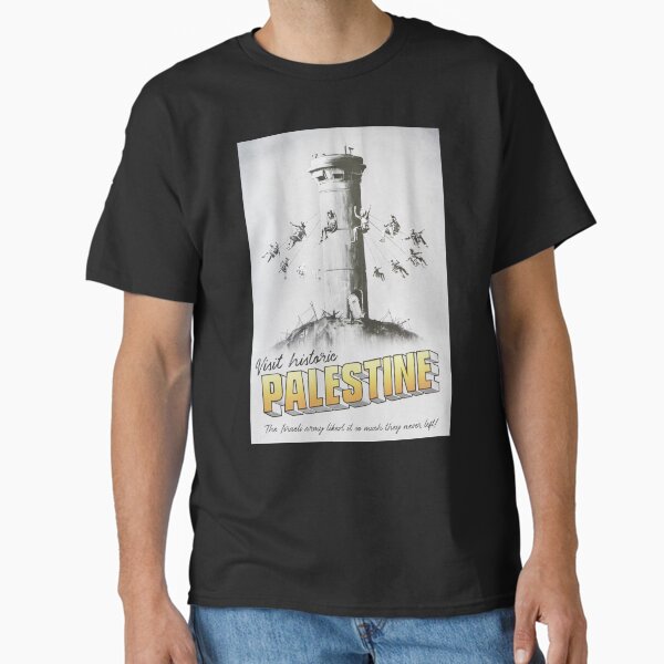 Visit Historic Palestine Banksy - Watchtower Swing Carousel Classic T-Shirt