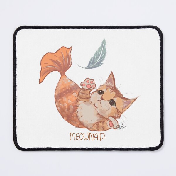 Item preview, Meowmaid Cat Mermaid Mermay Pet Design (with white border) designed and sold by iratseluya.