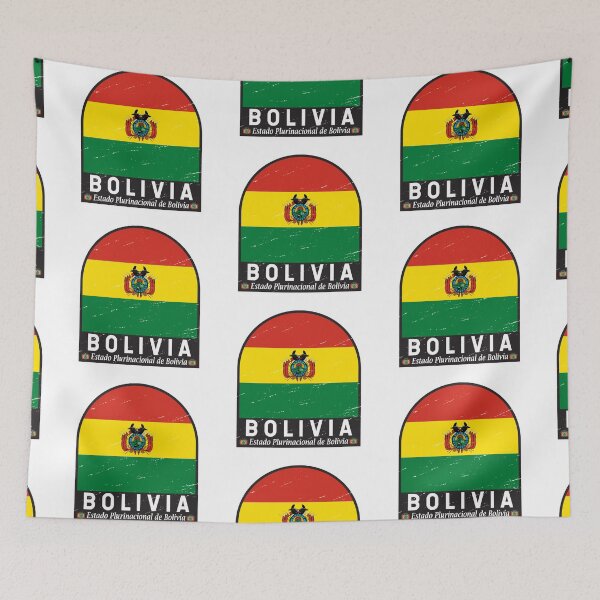Item preview, Bolivia Flag Emblem Distressed Vintage designed and sold by KrisSidDesigns.