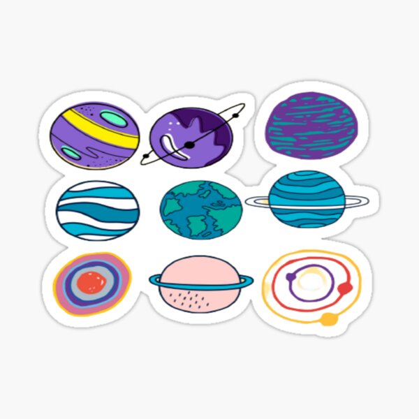 Planets Sticker By Hamiyet Redbubble