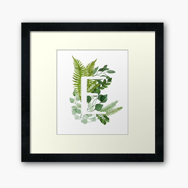 Vista previa del artículo con la obra «Letra floral E», diseñado y vendido por helga-wigandt.