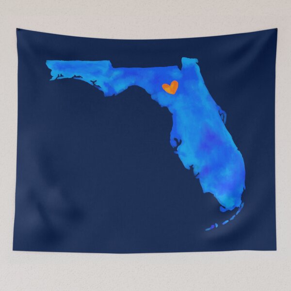 Item preview, Watercolor Gainesville Love on Dark Blue designed and sold by Katie O'Shaughnessy.