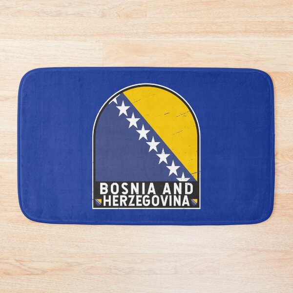 Artikelvorschau, Bosnien und Herzegowina Flagge Emblem Distressed Vintage entworfen und verkauft von KrisSidDesigns.