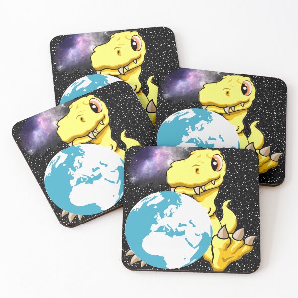 Item preview, Earth day, Yellow T-rex Dinosaur holding Mother Earth #2 designed and sold by Hypnotees.