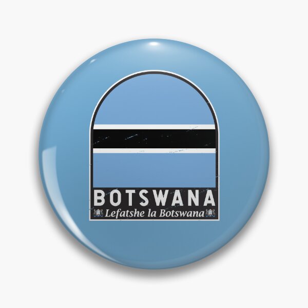 Item preview, Botswana Flag Emblem Distressed Vintage designed and sold by KrisSidDesigns.