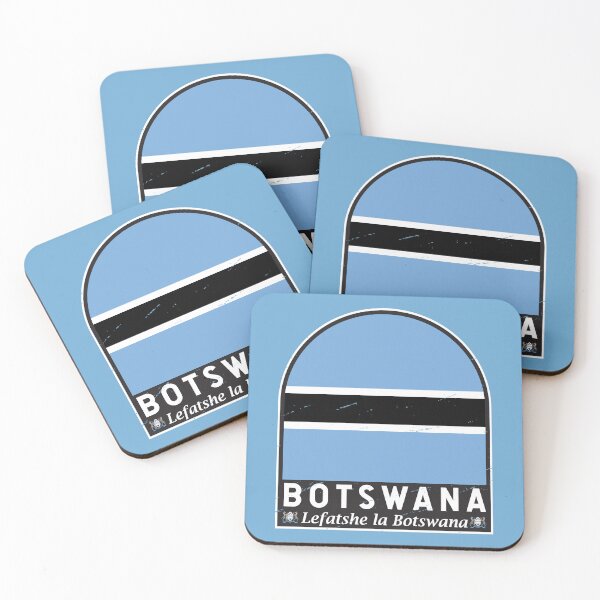 Item preview, Botswana Flag Emblem Distressed Vintage designed and sold by KrisSidDesigns.