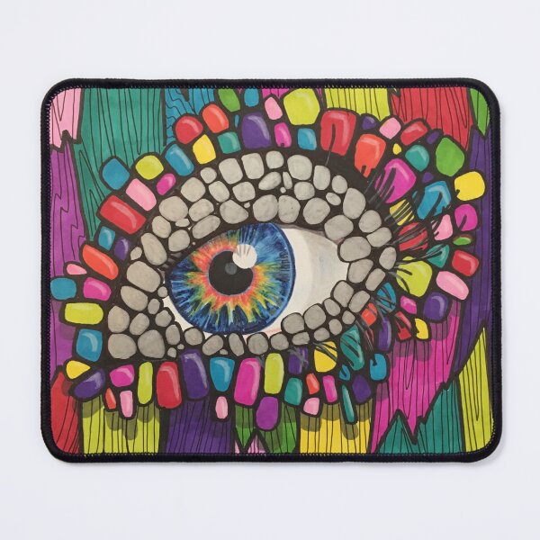 Item preview, Eye Rainbow Mosaic Marker Drawing designed and sold by jaggerstudios.