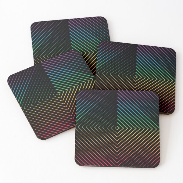 Item preview, Rainbow Optical Illusion, Color Gradient, Optical Art - Black designed and sold by AlfabetDesign.