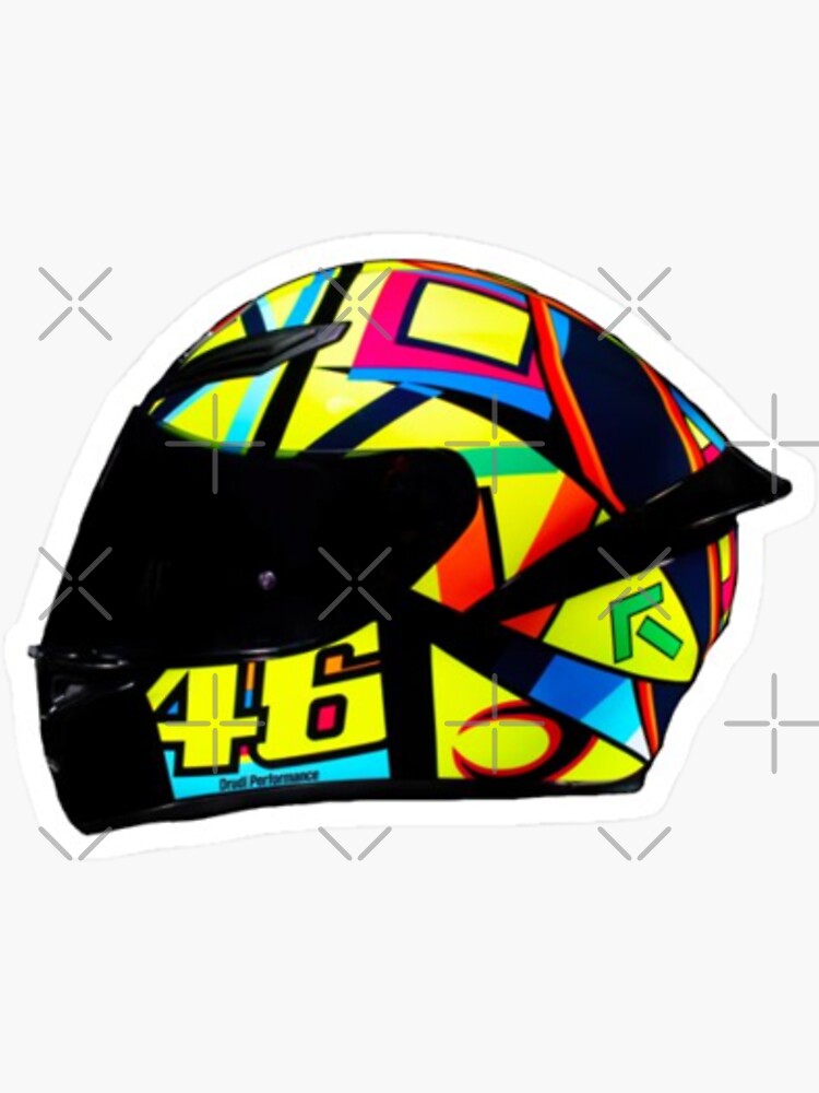 "VR46 Helmet Official Racing Apparel " Sticker by Infms05 Redbubble
