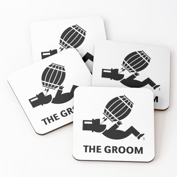 Item preview, The Groom With Beer Barrel (Stag Night / Bachelor Party / Black) designed and sold by MrFaulbaum.