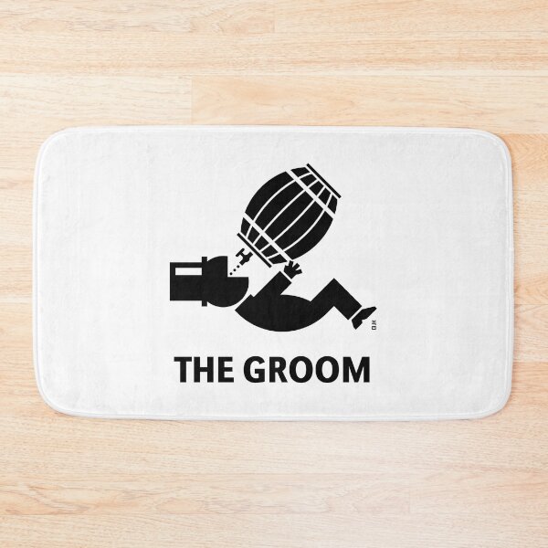 Item preview, The Groom With Beer Barrel (Stag Night / Bachelor Party / Black) designed and sold by MrFaulbaum.