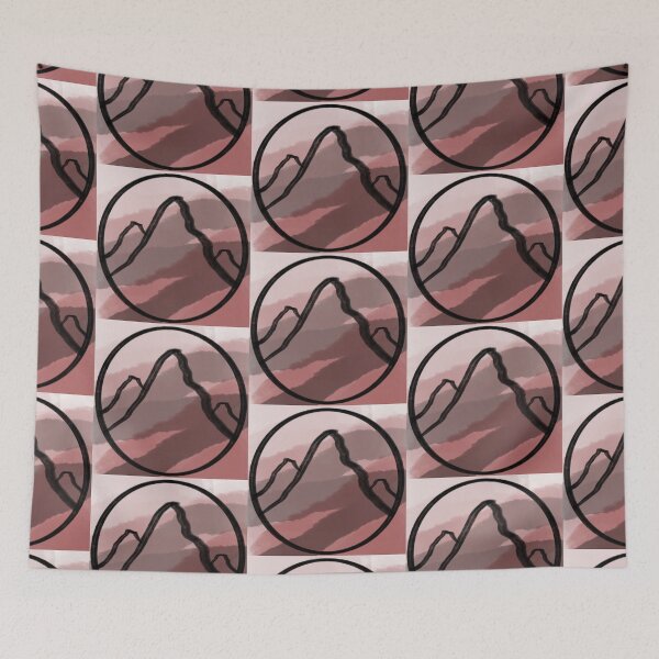 Item preview, Mountain Line Art with Watercolor Background designed and sold by RRiveraDesigns.
