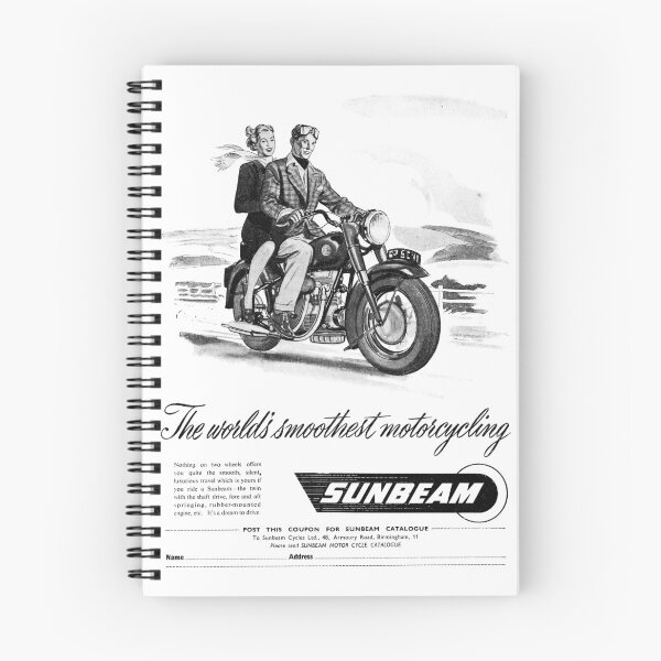 Item preview, Vintage Sunbeam classic Motorcycle advert designed and sold by Random Railways.